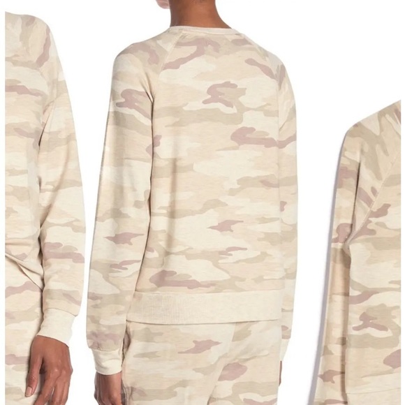 NWT Thread & Supply Jacey Tan Neutral Camo Raglan Pullover - Picture 2 of 4